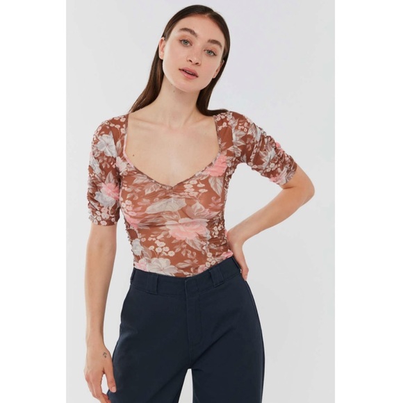 Urban Outfitters Tops - Urban Outfitters | Cassi Printed Mesh Top
